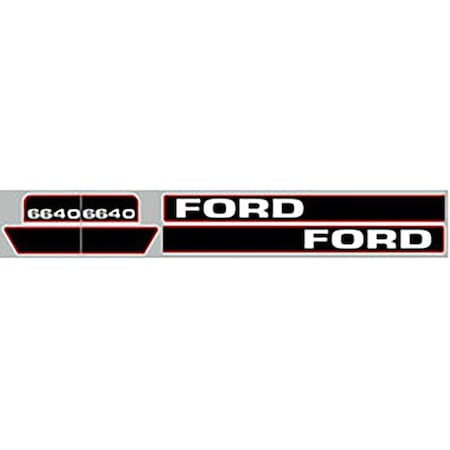 Aftermarket Tractor Hood Bonnet Decal Set Fits Ford 6640 Tractor, Made w High Quality Vinyl MAE30-0967